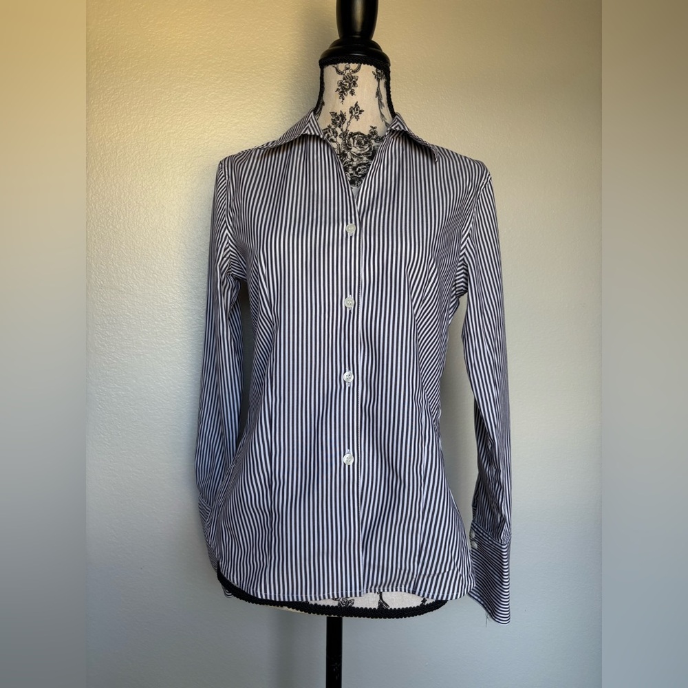 Calvin Klein black  and White Striped Shirt